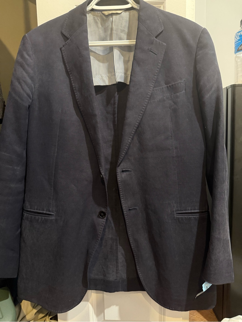 Armani collezioni Men's Navy Linen Blazer 38R - Picture 6 of 13